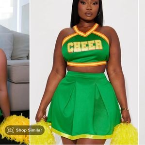 Clover High Cheerleader 4 Piece Costume Set